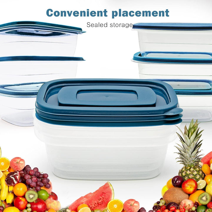 EFISH 20PCS Rechteck Kunststoff Portion Box Sets mit Deckel，Food Aufbewahrungsbox, Behälter Sets, Le