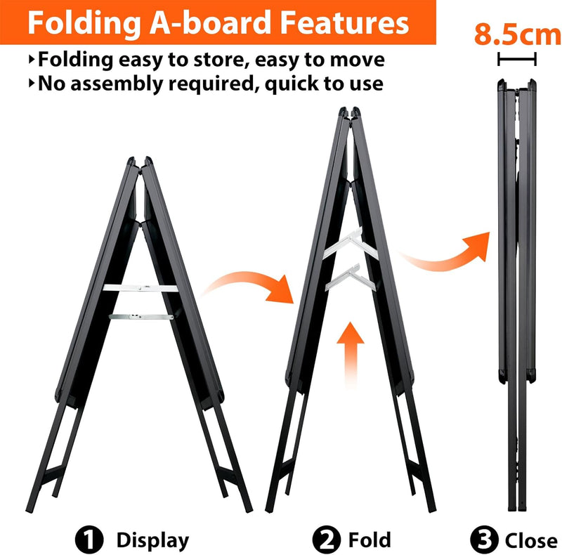 VAIIGO Kundenstopper DIN A1 Kundenstopper Outdoor Plakatständer Wetterfest Schwarz, Aluminium Aufste