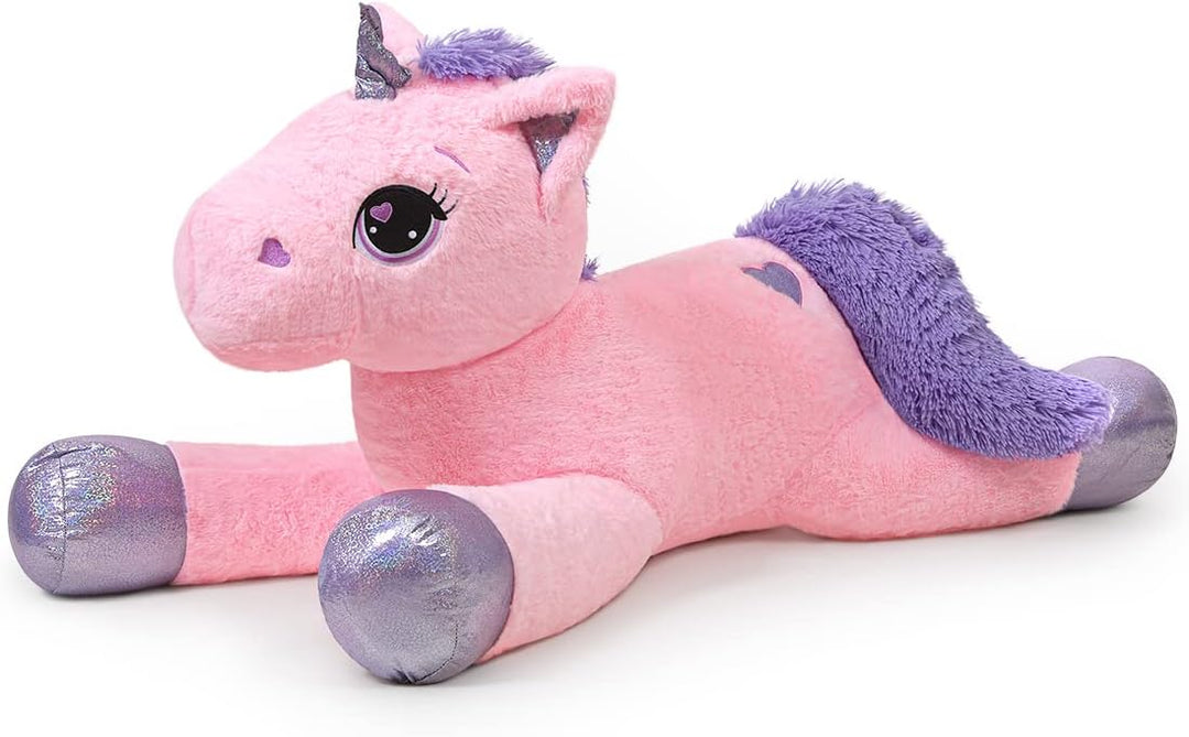 Yeqivo Riesen Einhorn Spielzeug Plüsch Grosses Regenbogen Lila Einhorn Kuscheltier Schöne Einhorn Ge