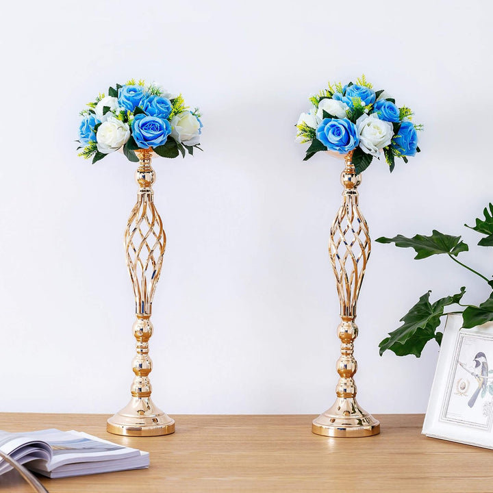 NUPTIO 2 Stücke Vasen Hochzeitsmittelstücke Tischdekoration Blumenständer 59cm für Hochzeit Party Em