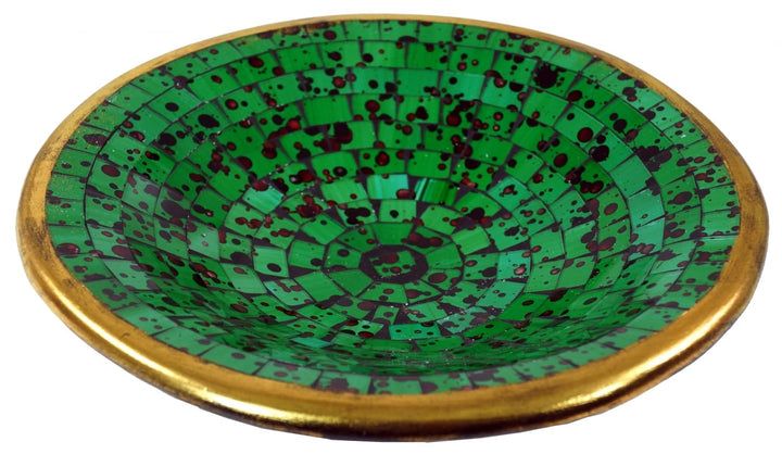 GURU SHOP Runde Mosaikschale, Untersetzer, Dekoschale, Handgearbeitete Keramik &amp; Glas Obst Schale -