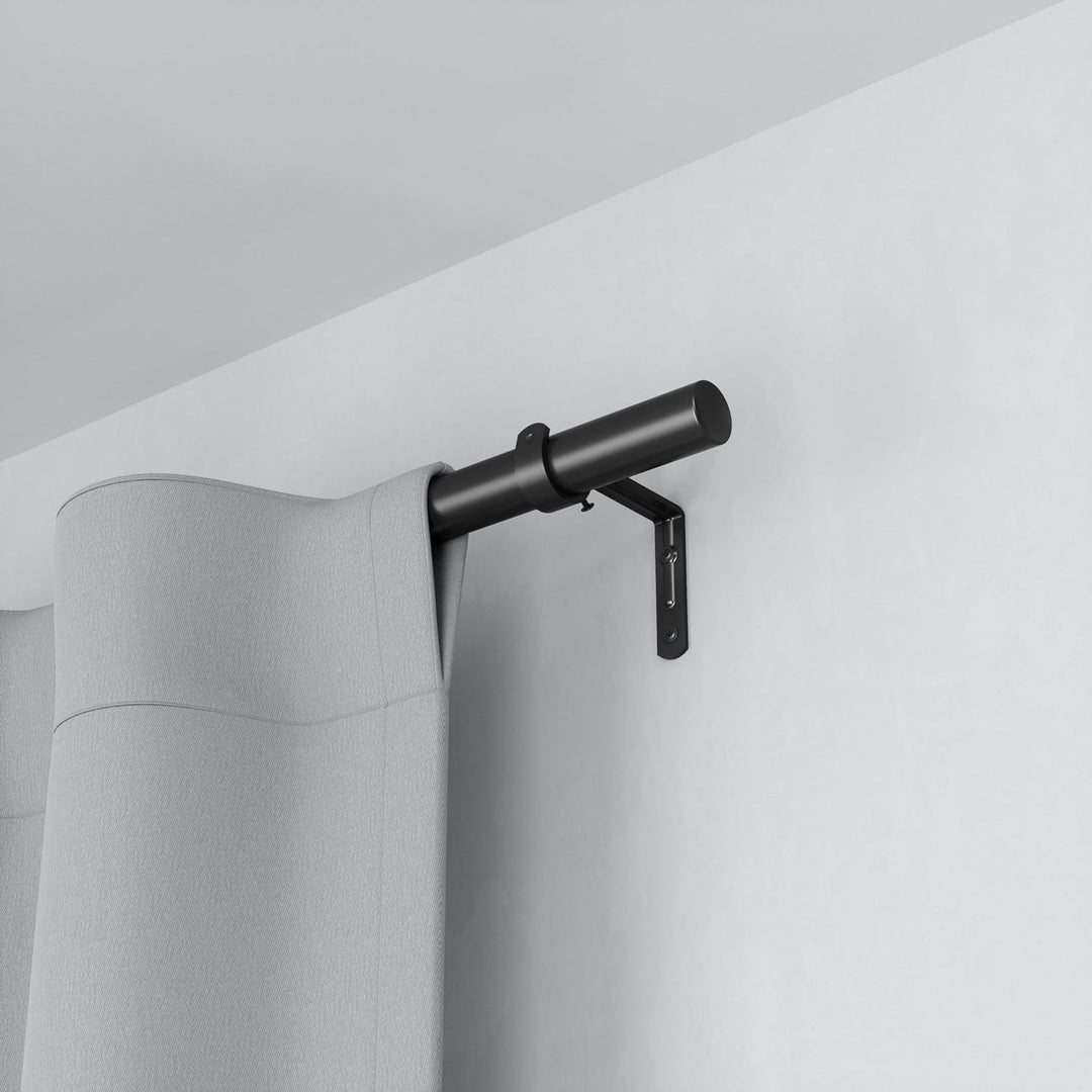 Umbra Zen ausziehbare Gardinenstange mit 2,5 cm Durchmesser, 82-326cm, Schwarz