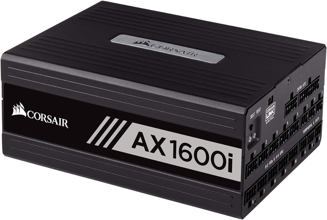 Corsair AX1600i digitales PC-Netzteil (Voll-Modulares Kabelmanagement, 80 Plus Titanium, 1600 Watt,