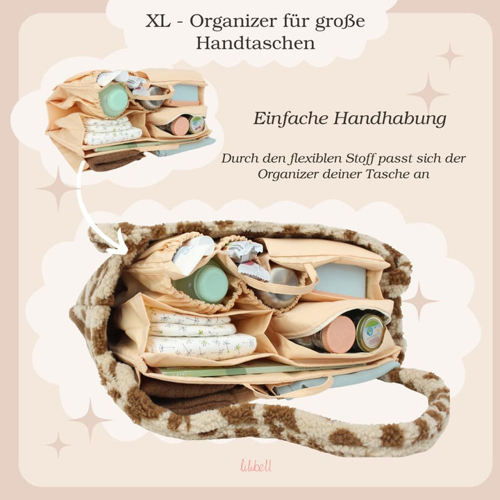lilibell Wickeltasche Granda - Grosse Babytasche Taschenorganizer Innentasche Baginbag Inlett für di