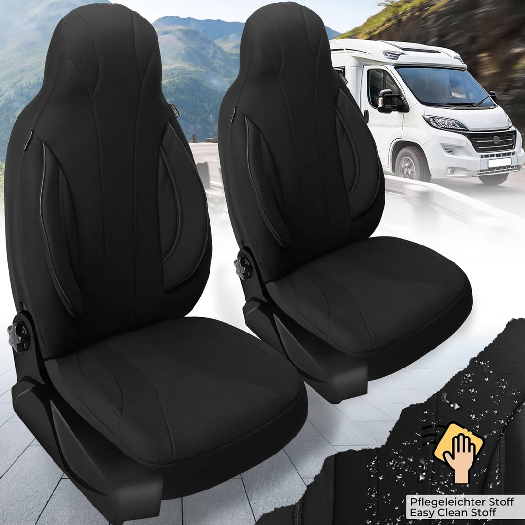 BREMER SITZBEZÜGE Wohnmobil Schonbezüge für FIAT Ducato 250 Cruiser Line 640 WPL403 WPL403 - Schwarz