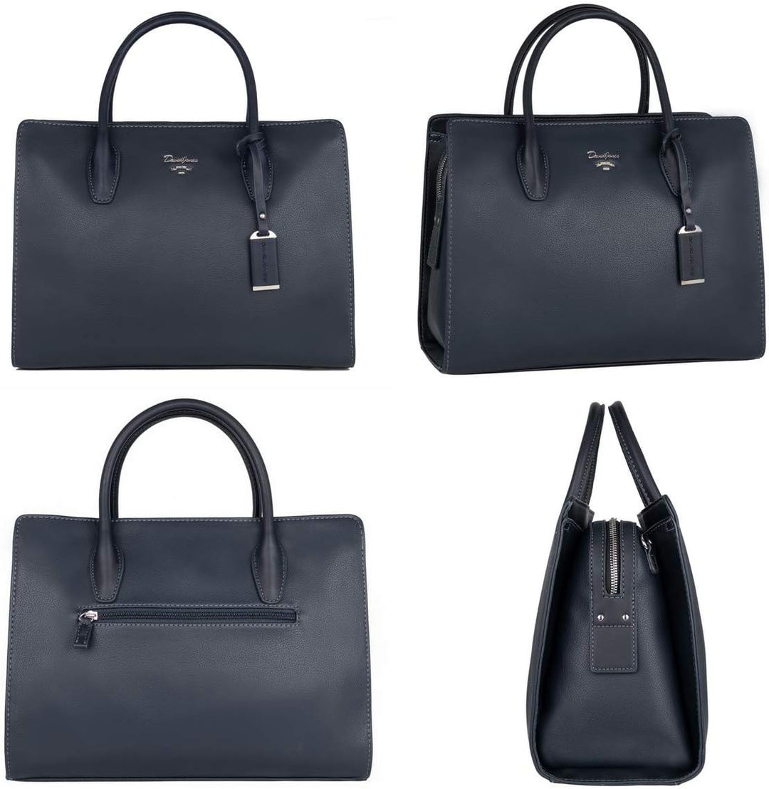 David Jones - Damen Grosse Handtasche Henkeltasche - Tote Shopper PU Leder - Schultertasche Viele Fä