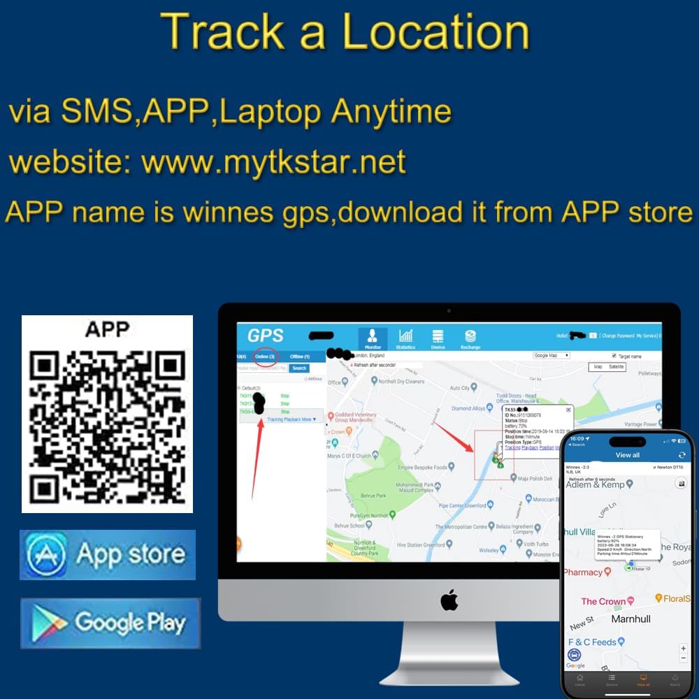 Winnes TK806 4G Festverdrahteter GPS Tracker Echtzeitverfolgung 180 Tage Verlauf Kraftstoff-Abschalt