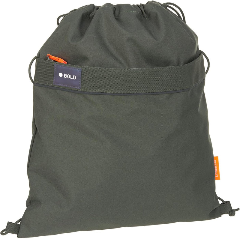 LÄSSIG Kinder Turnbeutel Sportbeutel mit Rucksackfunktion/School String Bag Bold Dark Olive, Olive