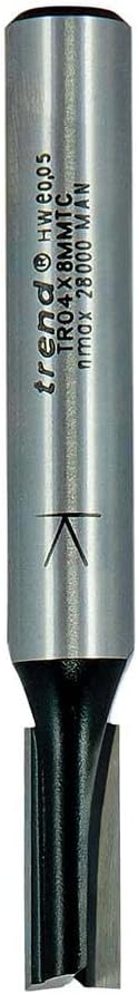 Trend Trade Zweischneidiger Fräser, 8 mm Schaft, 6 mm Schnittdurchmesser, 16 mm Schnittlänge, Hartme
