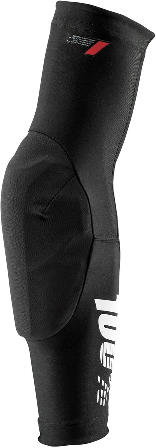 100% PROTECCIONES Schwarz (Teratec Elbow Guards Black) -L Ellenbogenschützer, ESTANDAR