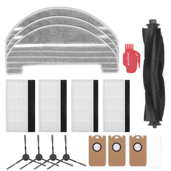 Ersatzset für Proscenic M8 PRO WLAN Saugroboter - Packung mit 1 Rollenbürste, 4 Filters, 4 Seitenbür