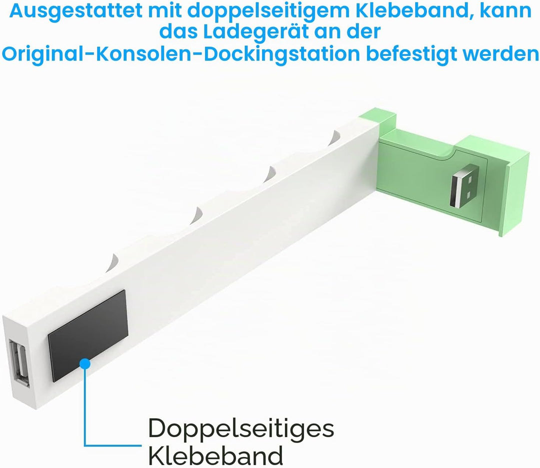 Ladestation kompatibel mit Nintendo Switch & Switch OLED Modell Joycons, Switch Controller Ladegerät
