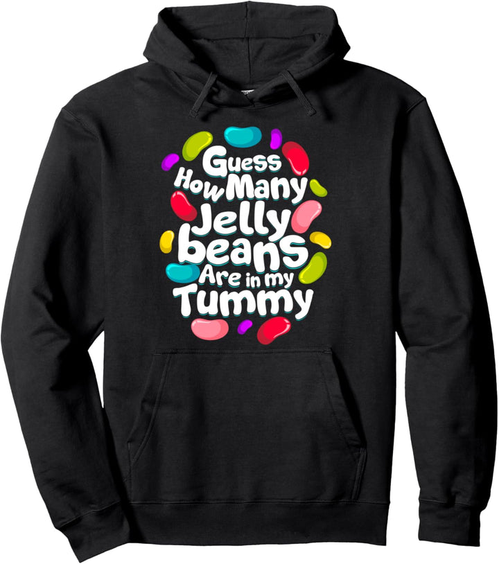 Raten Sie, wie viele Geleebohnen Süssigkeiten lustige Ostern Pullover Hoodie