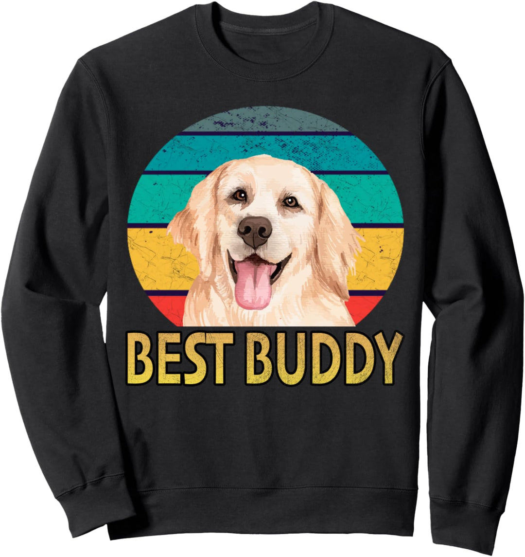 Golden Retriever. Retro Golden Retriever Hunde. süsser Hund Sweatshirt