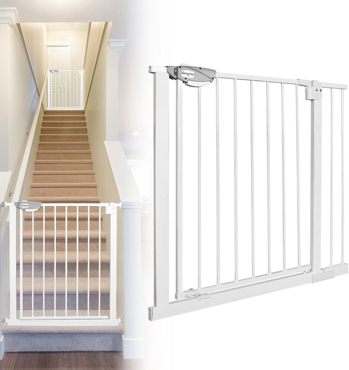 JOIEYOU Treppenschutzgitter ohne Bohren, 85-95 cm Türschutzgitter Treppengitter für Kinder und Haust