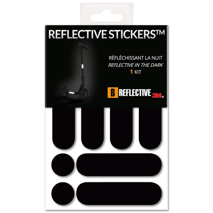 B REFLECTIVE - Set Aufkleber Reflektor streifen für 2 Elektroroller, Elektrofahrrad, - Selbstklebend
