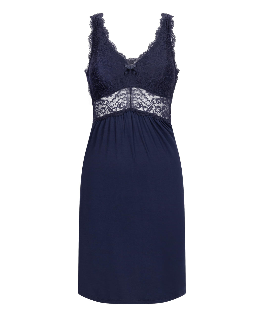 Hunkemöller Damen Slipdress Nora Lace Schwarz XXS XS Maritime Blue, XS Maritime Blue