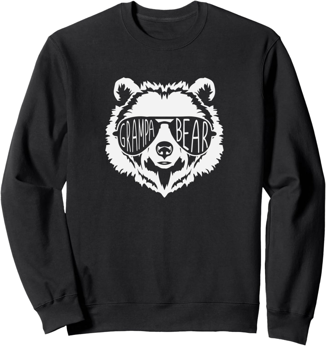 grampa Bear Face with Sunglasses Sweatshirt