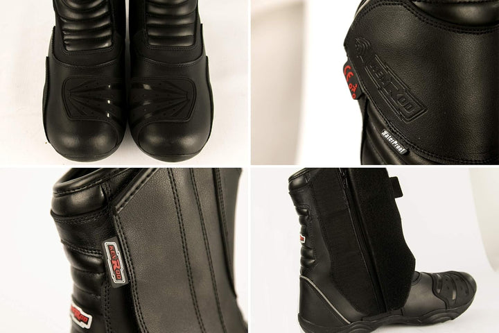 Zerimar Motorrad Lederstiefel - Stiefel Motorrad Leder - MotorradSchuhe Leder - Motorradstiefel - Mo