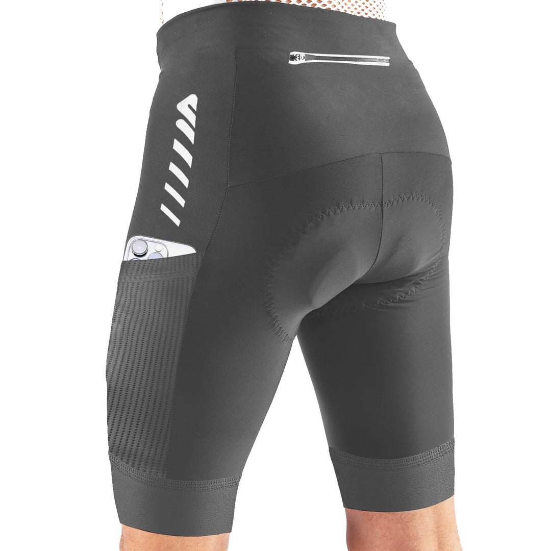 Lo.gas Radhose Herren Kurz Gepolstert 4D Fahrradhose Herren Kurz Gepolstert Schnelltrockende Elastis