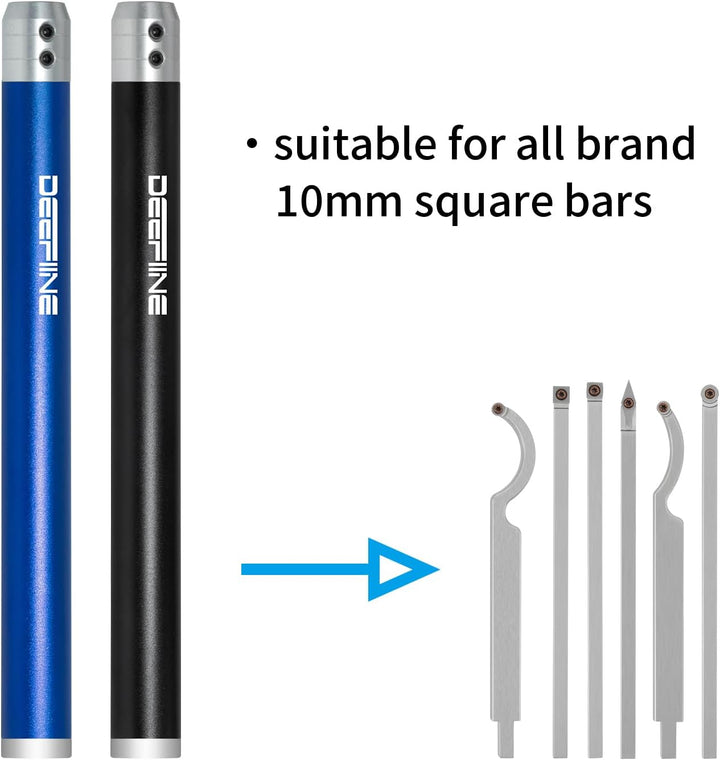 DEEFIINE Drechseleisen Set mit Hartmetall-Schneidplatten,Drechseleisen Drehwerkzeuge Messergriff (bl