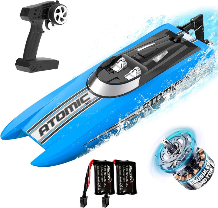 VOLANTEXRC RC Boot Atomic XS, 2,4GHz ferngesteuertes Boot für Pools und Seen, 20+ kmh RC Boot RTR, R
