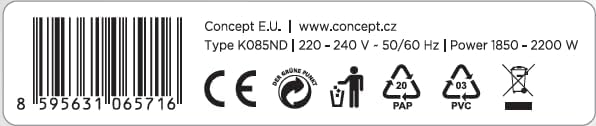 Concept RK3360 Digitaler Edelstahl-Wasserkocher mit Temperaturregelung 1,5 l, Schwarz 1.5 Liter Schw