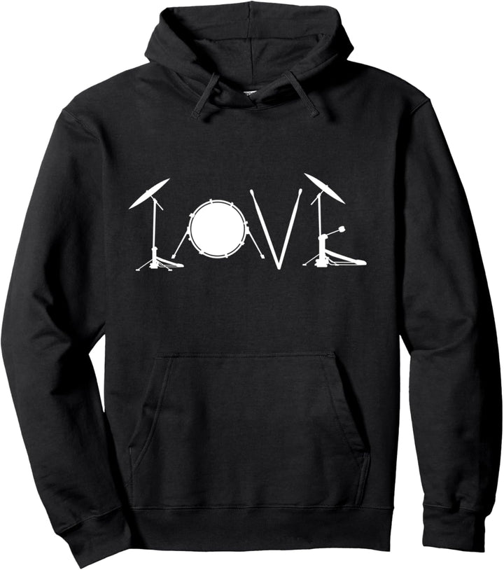 Schlagzeuger Trommeln Geschenk Drum Love Schlagzeug Pullover Hoodie