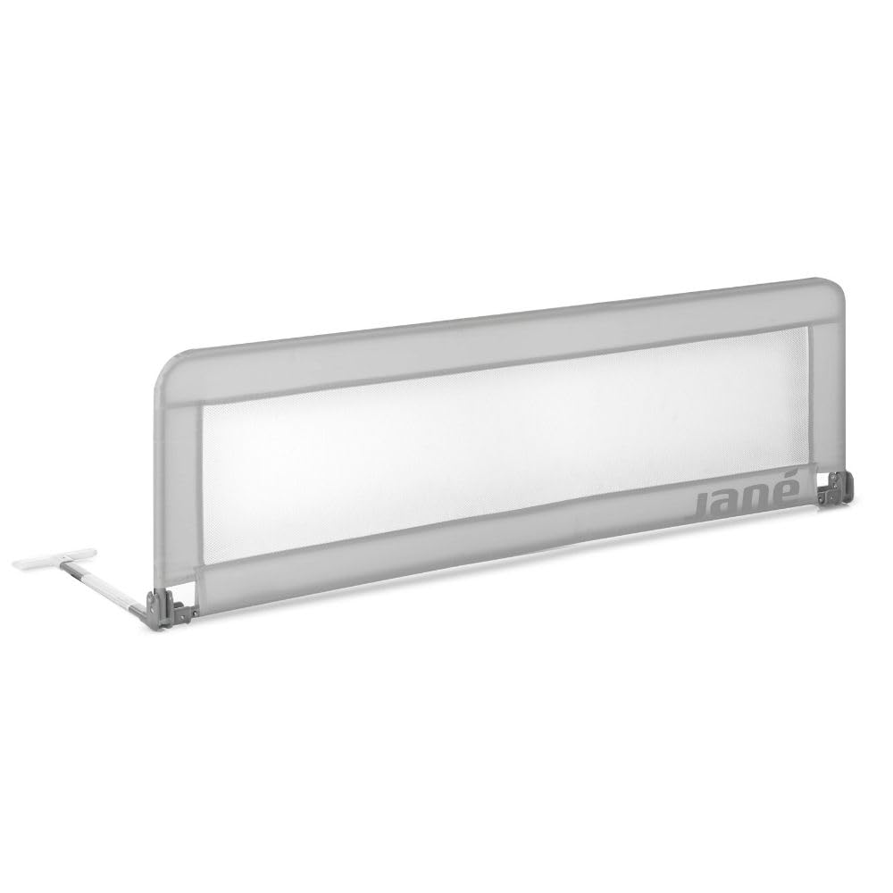 Jané - Klappbares Bettgitter, Länge 140 cm, Transporttasche, extra hoch 140 cm Grau, 140 cm Grau
