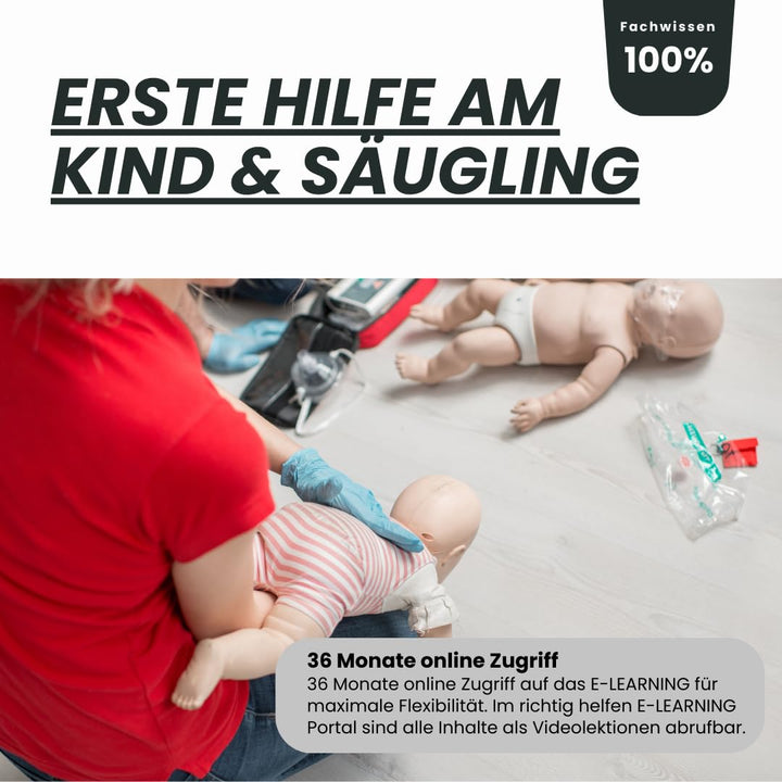 Online-Videokurs: Erste Hilfe bei Babys & Kleinkindern - inkl richtig helfen Ratgeber & Notfallkarte