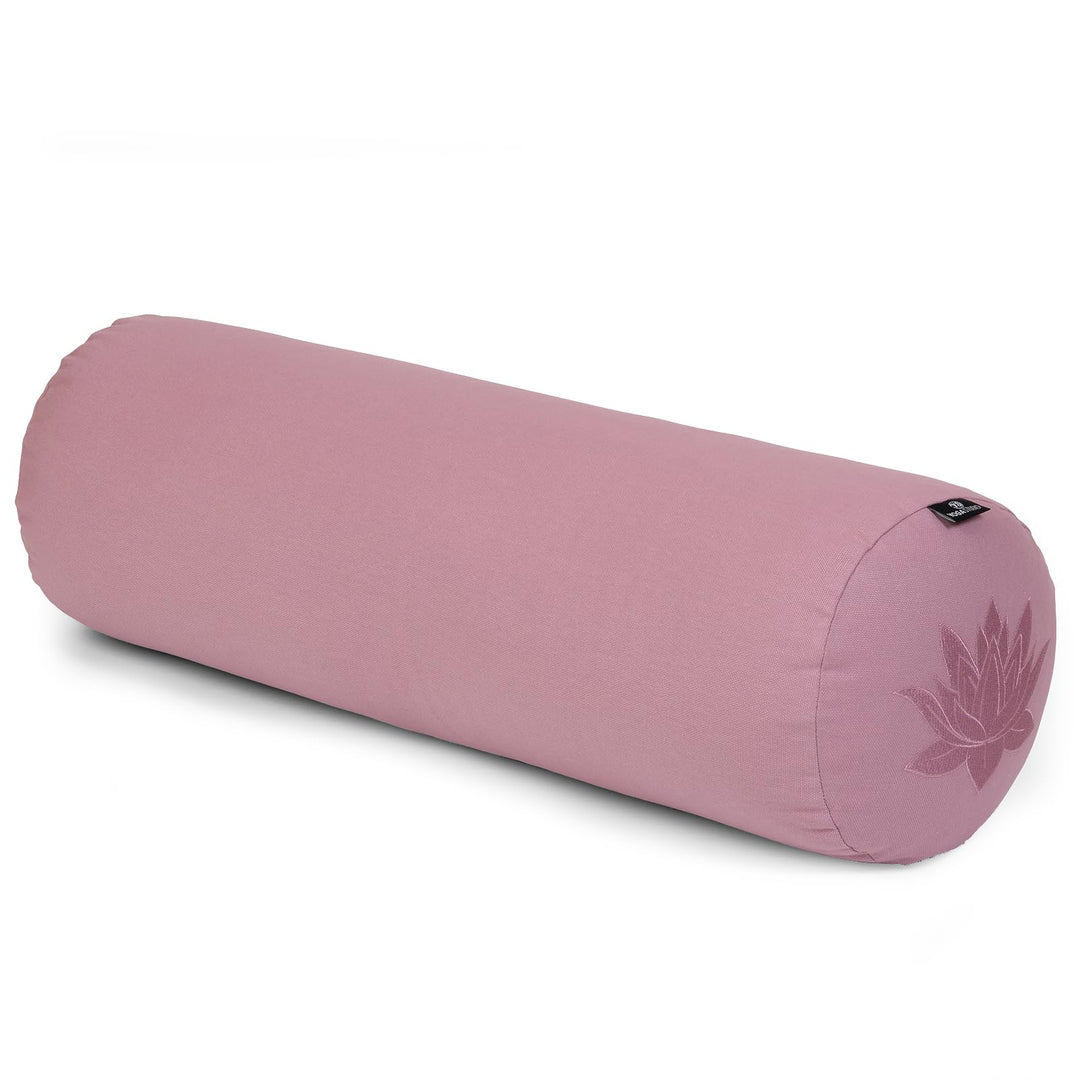 Yoga Studio Bio-Buchweizen-Lotus-Kissenrolle – 23 cm x 61 cm, Baumwolle, Meditationskissen mit YKK-R