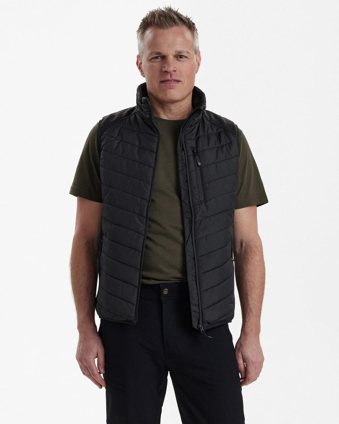 Deerhunter Moor Padded Waistcoat with Knit Black 3XL, 3XL