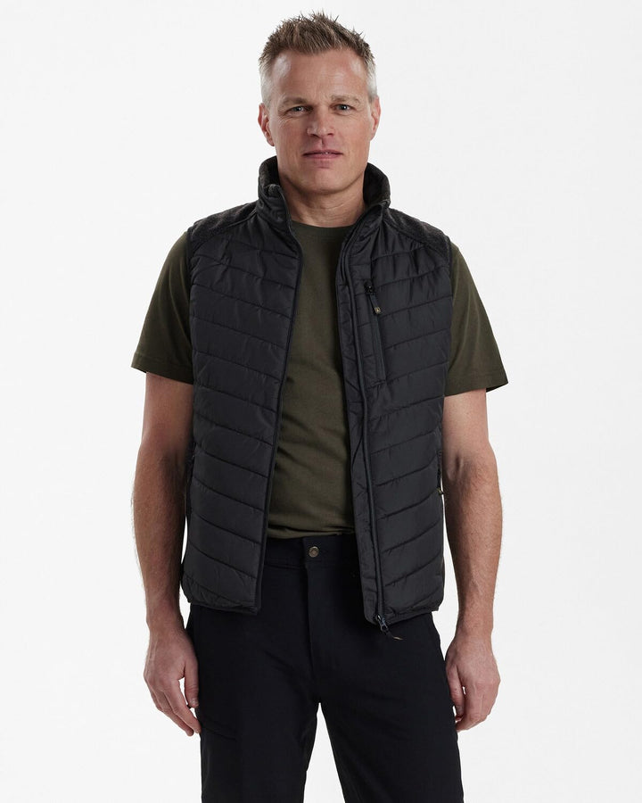 Deerhunter Moor Padded Waistcoat with Knit Black 3XL, 3XL