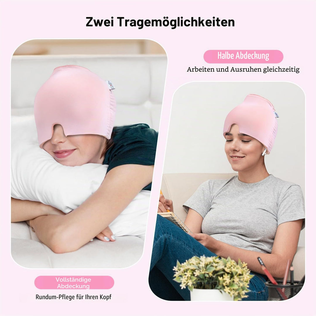 my novel things 2 Stück Migräne Maske und Augenmaske Kühlend, Migräne Kühlmaske, Migraine Relief Cap