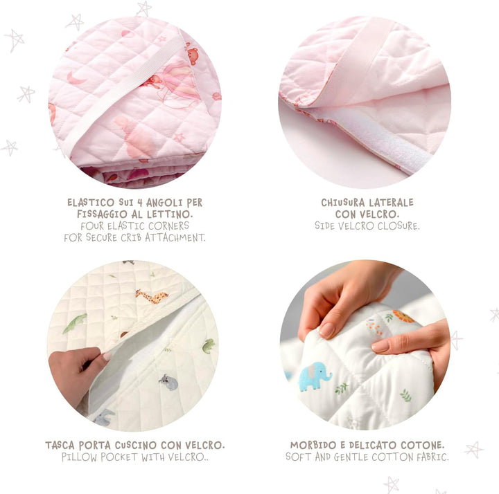 Schlafsack Kinder Kindergarten TOG 1.5 mit Klettverschluss und Beutel - Kinderschlafsack Indoor Leic