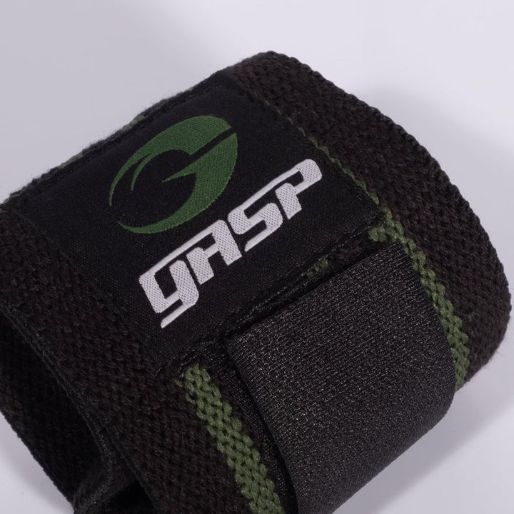 GASP Herren Hardcore Wrist Wraps Länge 33 cm Black/Green, Länge 33 cm Black/Green