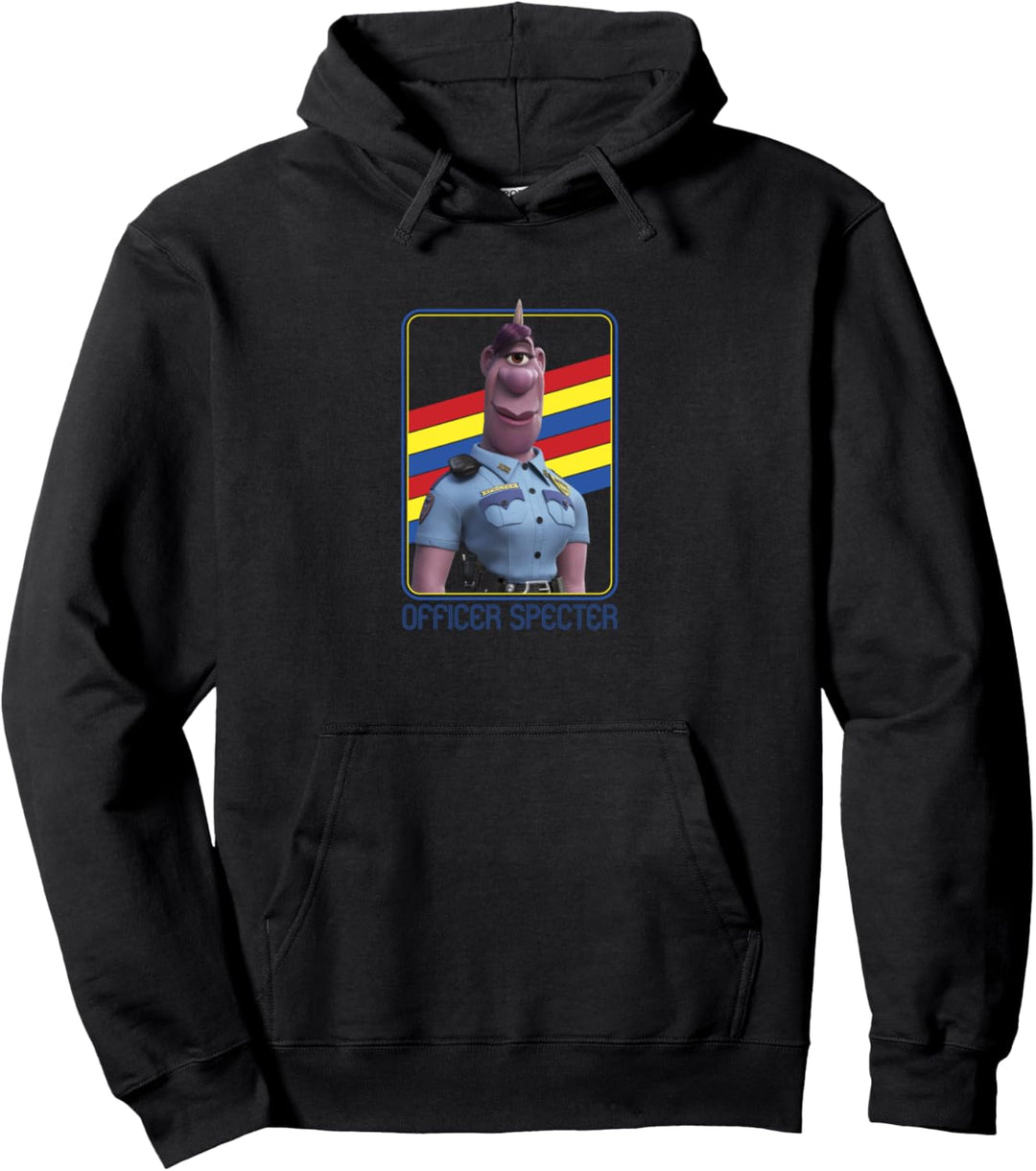 Disney Pixar Onward Officer Specter Retro Regenbogen Portrait Pullover Hoodie