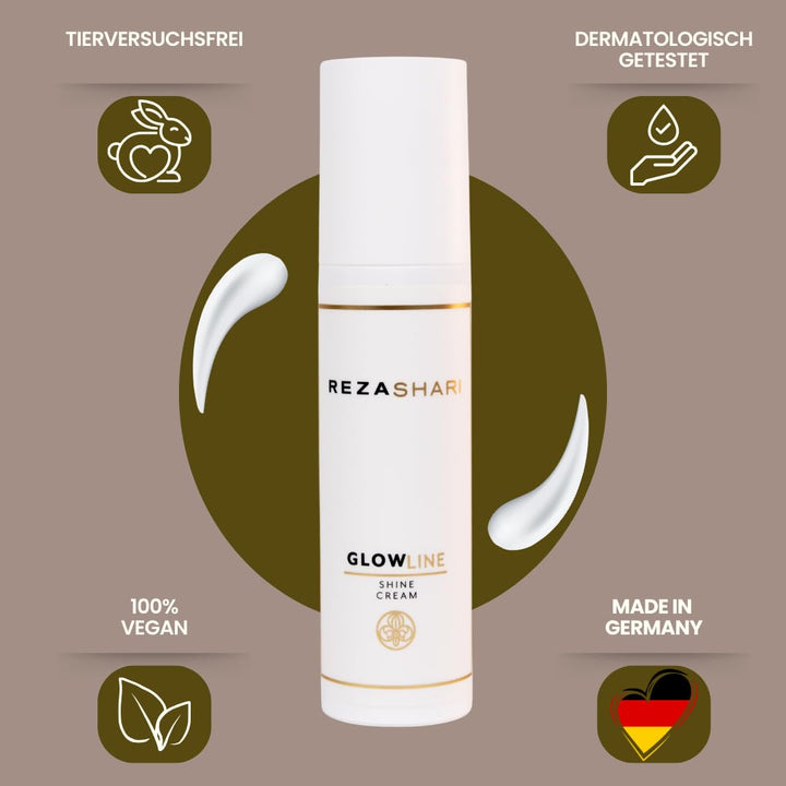 REZA SHARI Shine Cream 100ml - glättende Anti-Frizz Creme mit Hitzeschutz-Effekt für glattes & gesch