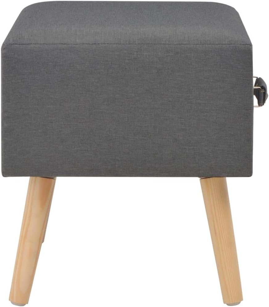 vidaXL 2X Nachttisch mit 1 Schublade Nachtschrank Nachtkonsole Nachtkommode Schlafzimmer Kommode Sch