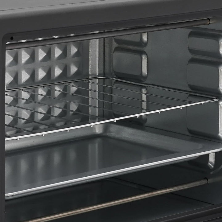 Mini Backofen 22L,Elektrobackofen 1000 W 220V,120°C-250°C Sichtbare Glastüren,Mini Oven Ofen mit 60