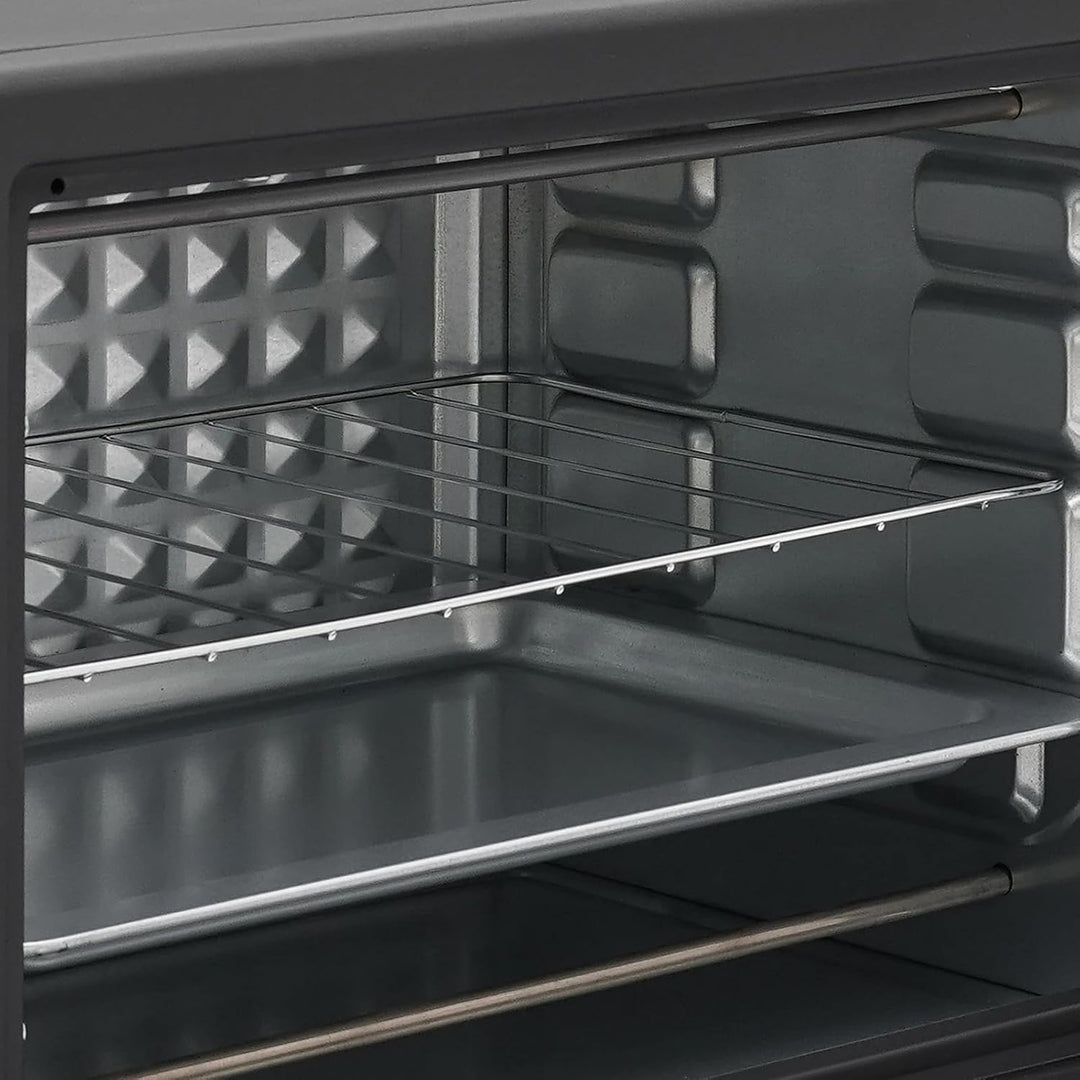 Mini Backofen 22 L, PizzaOfen 1000W, 4 Heizungsrohr Gleichmässig &amp; Schnelle Heizung, Minibackofen mi