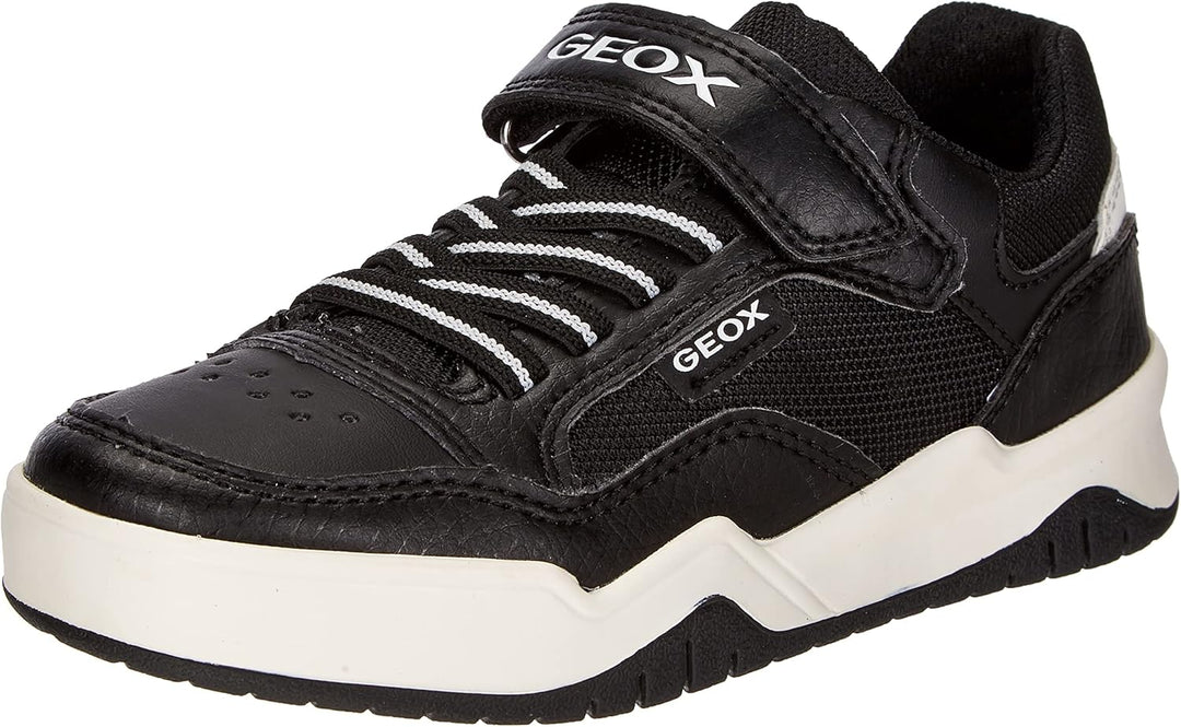 Geox Jungen J Perth Boy B Sneakers 31 EU Black White, 31 EU Black White