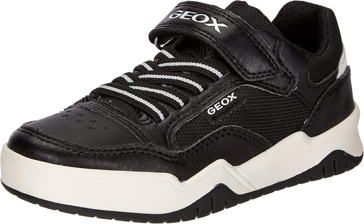 Geox Jungen J Perth Boy B Sneakers 31 EU Black White, 31 EU Black White