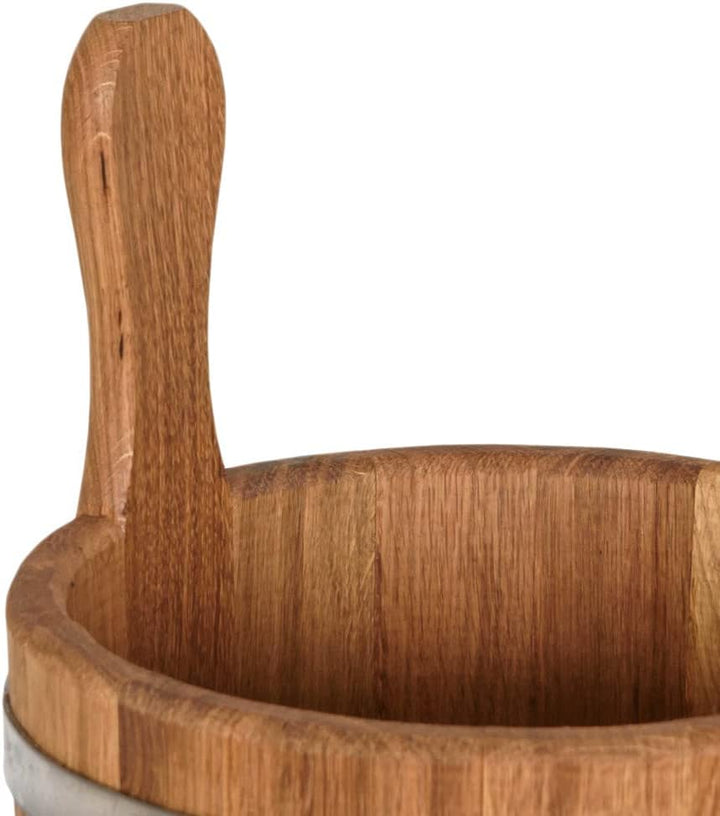 Waldmeister Aufgusskübel Sauna - Aufgusseimer aus Eichenholz - Saunaeimer aus Eiche 5L