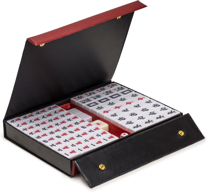 Yellow Mountain Imports Professionelles Chinesisches Mahjong-Spielset, “Double Happiness” (Gelb) mit