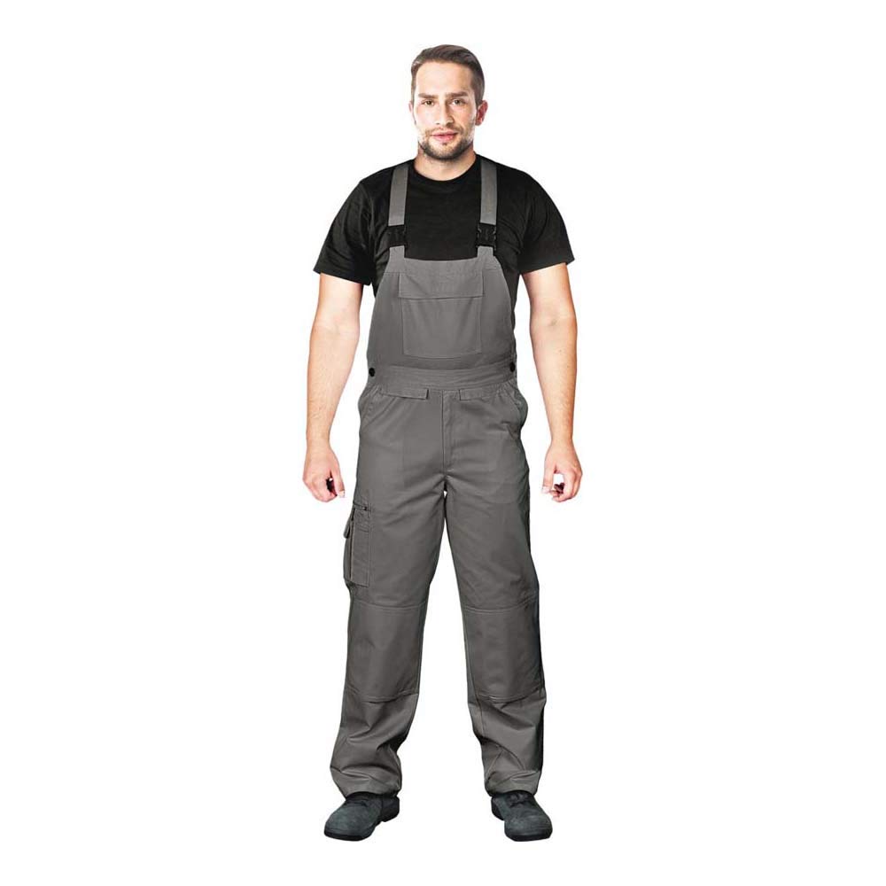 Leber &amp; Hollman Herren Arbeits-Latzhose LH-Bister, 65 % Polyester 35 % Baumwolle 270 g/m2, mit Tasch