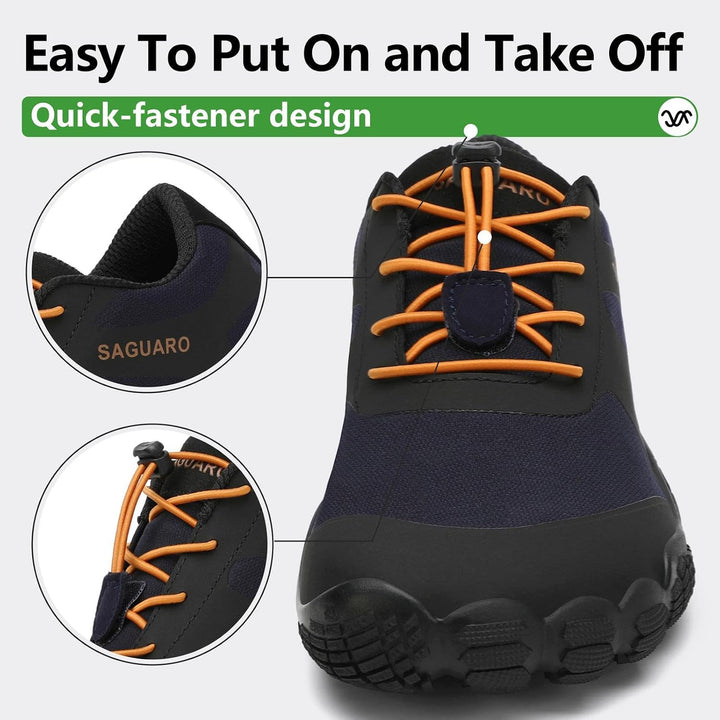SAGUARO Unisex Barfussschuhe Damen Minimalistische Fitnessschuhe Herren Outdoor Wanderschuhe Trailla