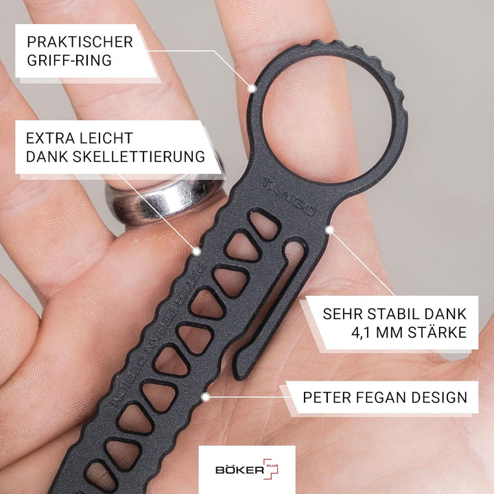 BÖKER PLUS® Tango Bar Mini EDC Hebel-Werkzeug - D2 EDC Schlüsselanhänger mit Clip - Crow-Bar EDC Too