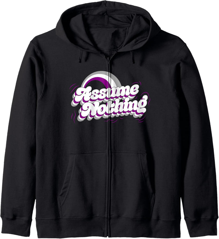 Assume Nothing Asexual Pride Flagge Regenbogen Stuff Pride Monat Kapuzenjacke