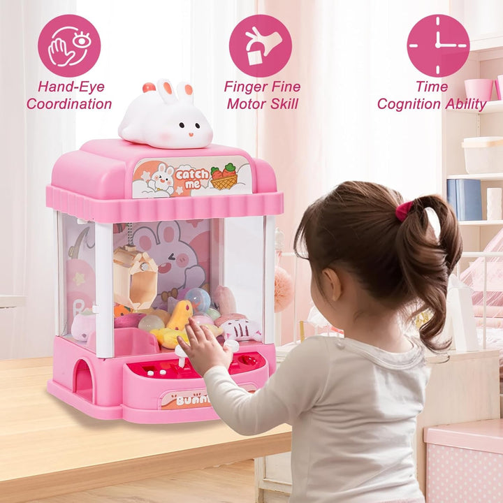 Greifautomat Kinder mit 10 PlüSchtiere und 10 Gashapons SüssIgkeiten Automat für Kinder Candy Grabbe
